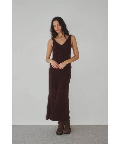 ALEXIA STAM（アリシアスタン） ワンピース Rib Knit Flare Dress