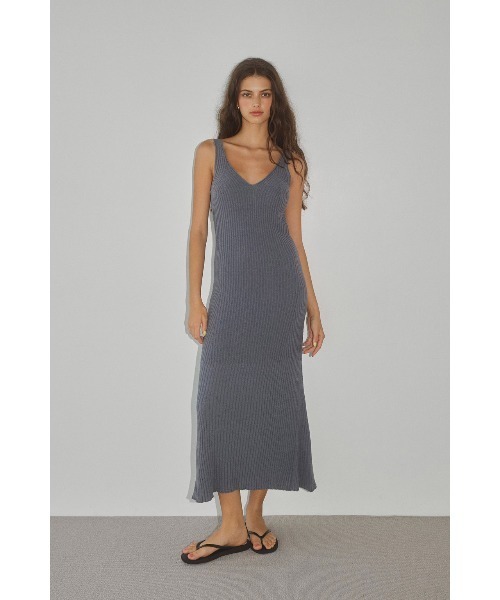ALEXIA STAM（アリシアスタン） ワンピース Rib Knit Flare Dress