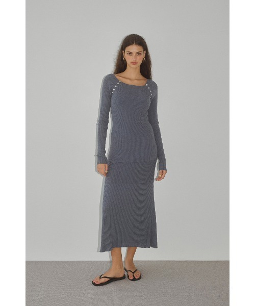 ALEXIA STAM（アリシアスタン） ワンピース Rib Knit Flare Dress
