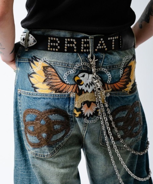ブーストブレスベルト STYLISE ベルト 「BREATH / ブレス」STUDS LOGO BELT / ブラック