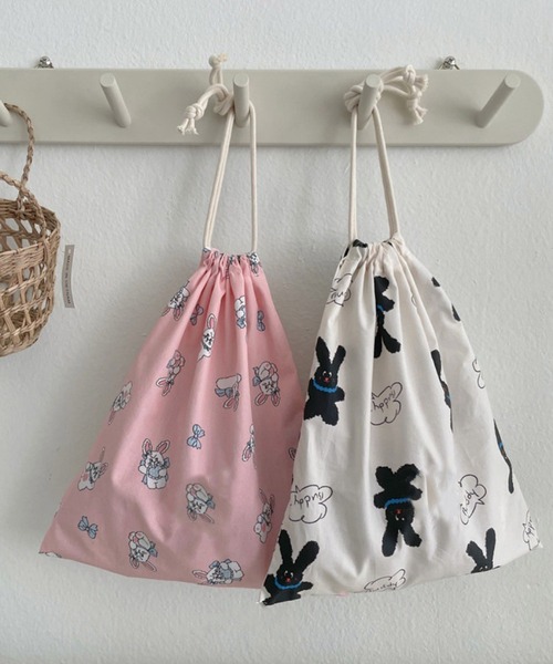 巾着＆ポーチ♡ポメラニアン＆レディ ポーチ 「 Sowel. / ソエル 」 レトロ ラビット 巾着 # レディース