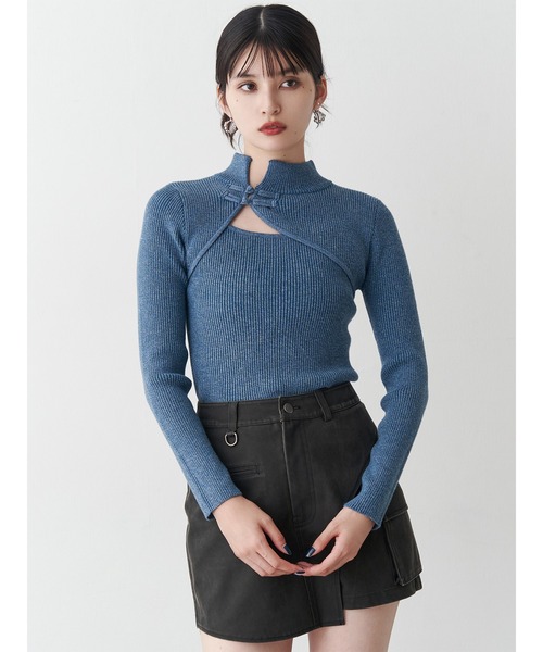 mother チャイナトップス　 Blue Moon Tops ニット LIONESS Head in the Clouds Crewneck Cardigan | Nordstrom