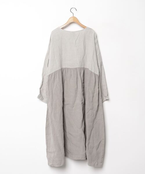 「D-due」 長袖ワンピース 38 グレー レディース_画像2