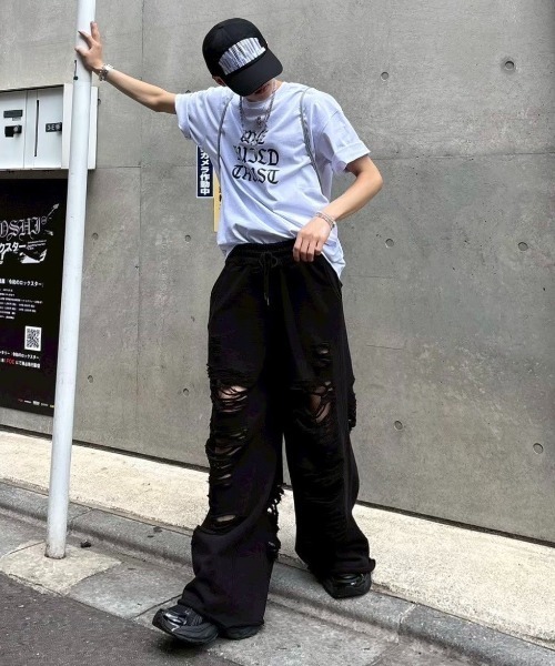 スウェットパンツ ジャージ 「nmtc +」damage sweat pants / 「エヌ