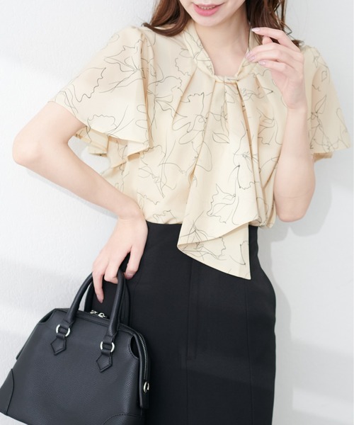 「natural couture」 半袖ブラウス FREE ピンクベージュ レディース_画像4