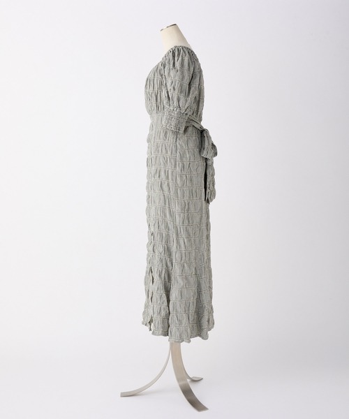 「one after another NICE CLAUP」 半袖ワンピース FREE ブラウン レディース_画像4