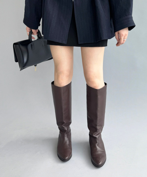 未使用品！CORSO ROMA9 スエード ロングブーツ ブラウン 36 コルソローマ ノーヴェ CORSO ROMA 9 インヒールセミルーズフィット