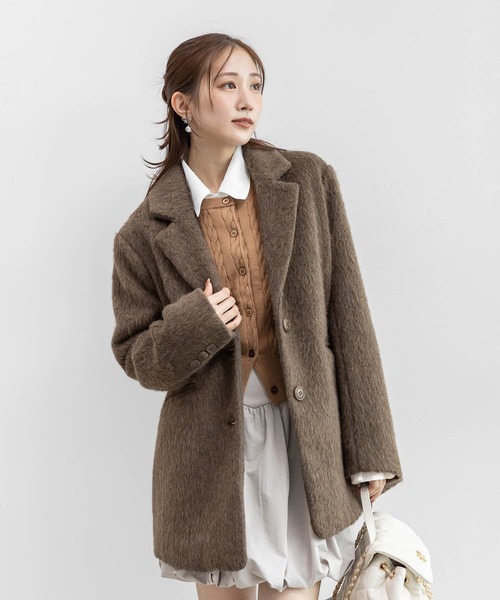 RANDA（ランダ） ジャケット テーラードジャケット ウールライク