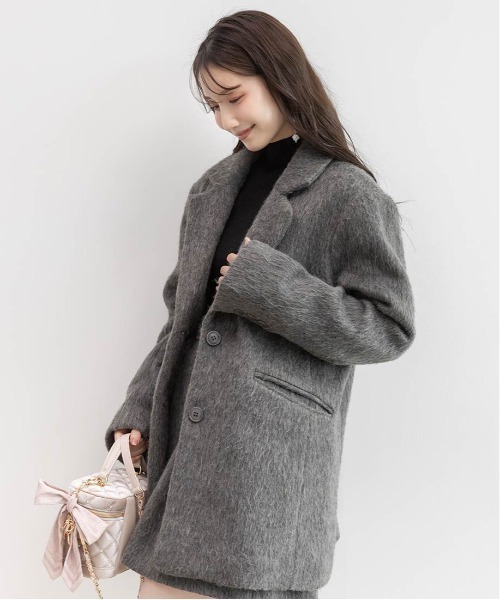 RANDA（ランダ） ジャケット テーラードジャケット ウールライク