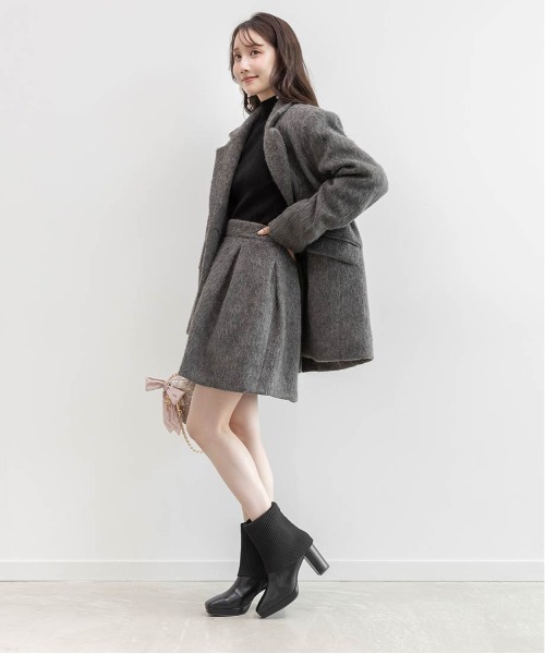 RANDA∞ウールライクシャギーテーラードジャケット^^2025今季コート RANDA（ランダ） ジャケット テーラードジャケット ウールライク