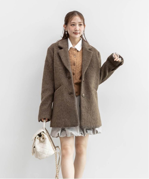 RANDA（ランダ） ジャケット テーラードジャケット ウールライク