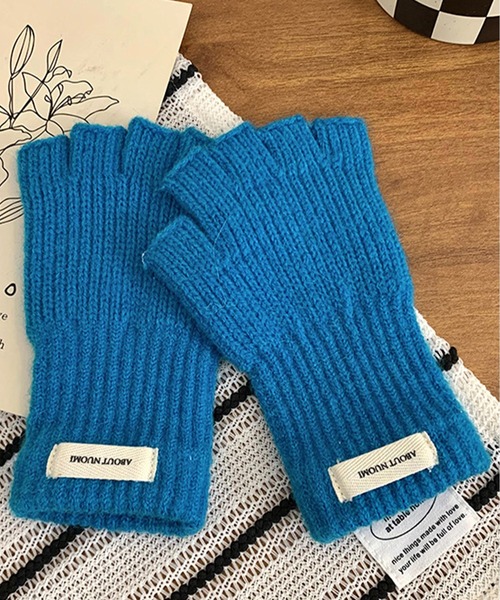 手袋 「M2SUQARED/エムツースクエア」指開きニットグローブ/手袋