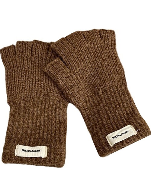 ミュゲページ 手袋 「M2SUQARED/エムツースクエア」指開きニットグローブ/手袋