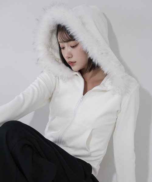 me+em select（ミームセレクト） パーカー 「 2color 」フェイク