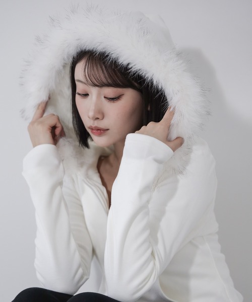 me+em select（ミームセレクト） パーカー 「 2color 」フェイク