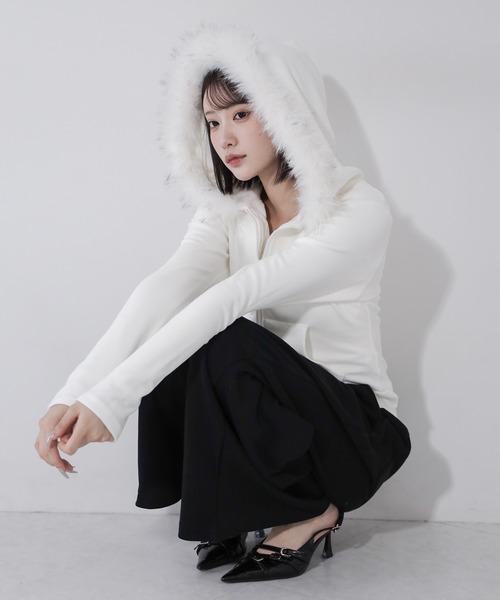 me+em select（ミームセレクト） パーカー 「 2color 」フェイク