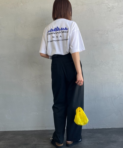 「THOUSAND MILE」 半袖Tシャツ M ホワイト レディース_画像2