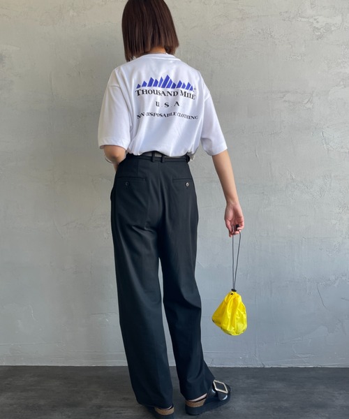 「THOUSAND MILE」 半袖Tシャツ M ホワイト レディース_画像6