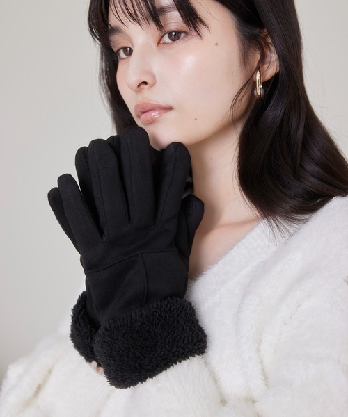 visvim 手袋　新品 VIS（ビス） 手袋 スマホタッチ刺繍付きムートングローブ レディース