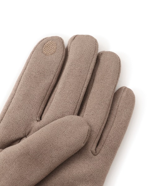 VIS（ビス） 手袋 スマホタッチ刺繍付きムートングローブ レディース