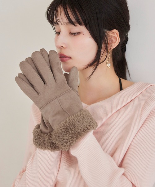 VISVIMヴィズヴィムGLOVE カシミア x スウェード製グローブ 手袋 Whim Gazette(ウィム ガゼット)の【extreme cashmere】カシミヤニット
