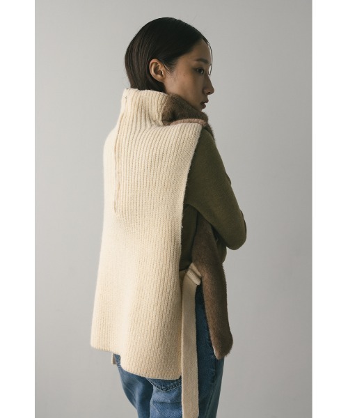 STYLEMIXER（スタイルミキサー） ベスト ジレ 2WAYフェイクファー