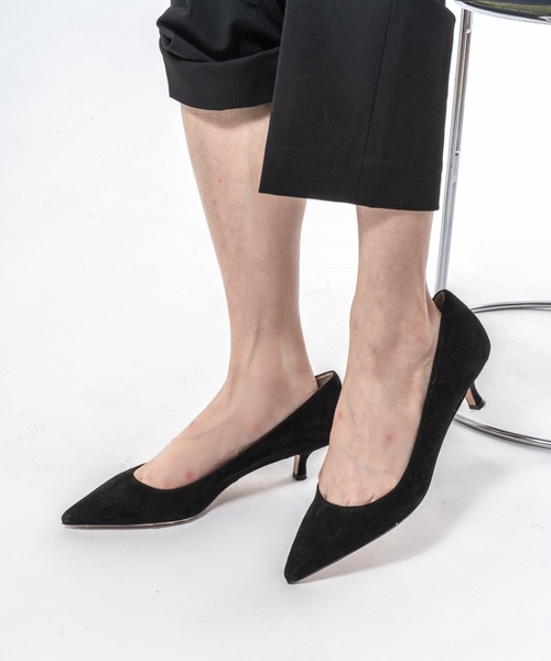パンプス 「FABIO RUSCONI」ポインテッドトゥ レザー パンプス