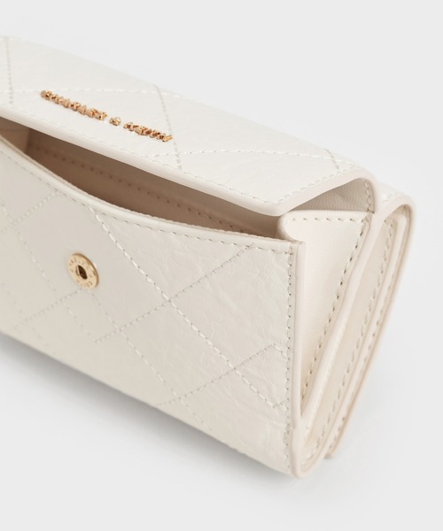 CHARLES & KEITHDuo ドゥオ キルトフォルドオーバー ウォレット ☆CHARLES&KEITH Duo ドゥオ キルトフォルドオーバー ウォレット