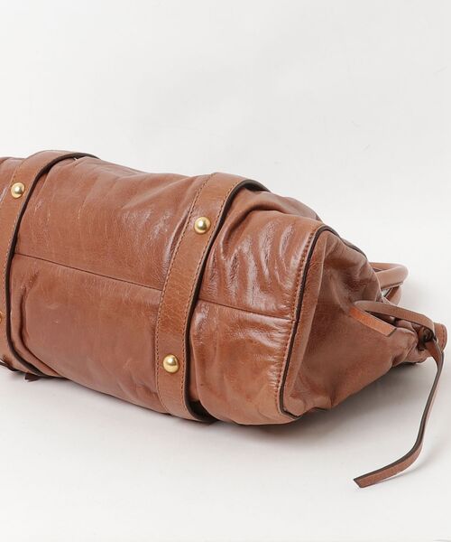 miu miu（ミュウミュウ） VITELLO LUX ハンドバッグ - ブラウン