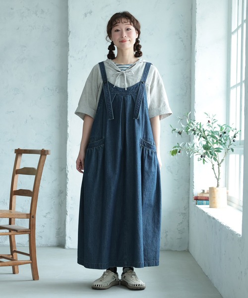 美品　バーバリー　バーバリーチルドレン　エプロン　ワンピース　ジャンパースカート soulberry（ソウルベリー） ジャンパースカート まいにち寄り添う