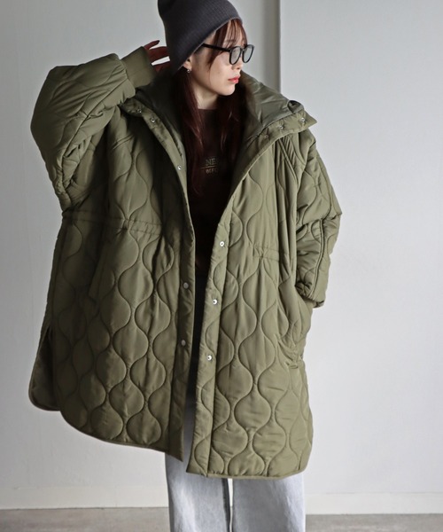 フード付きキルティングコート レディース ブルゾン アウター フード付きキルトコート レディース : ZOZOTOWN