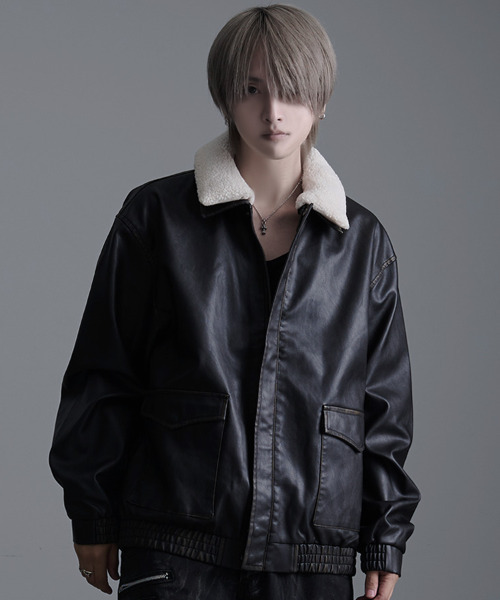 SILVER BULLET 『CavariA/キャバリア』牛革襟付きライダース SILVER BULLET 『CavariA/キャバリア』牛革襟付きライダース