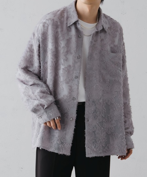 「epnok」 長袖シャツ MEDIUM グレー メンズ_画像4