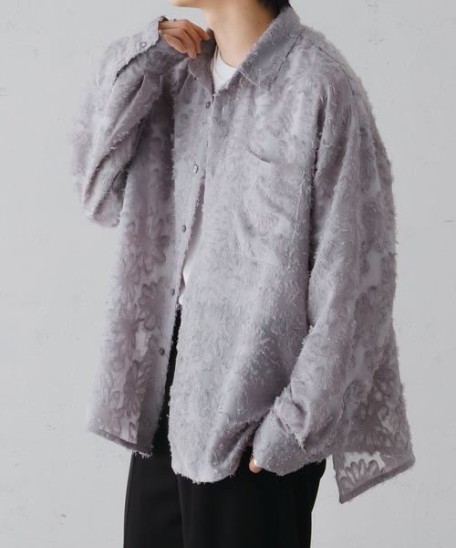 「epnok」 長袖シャツ MEDIUM グレー メンズ_画像5