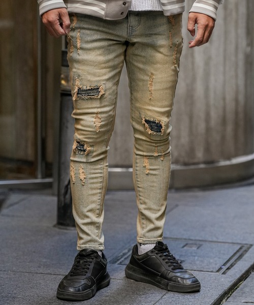 adamsJUGGLER（アダムスジャグラー） ジーンズ オーバーダイダメージ