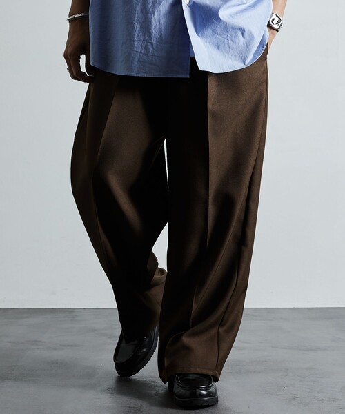 「FREAK'S STORE」 スラックス MEDIUM ブラウン メンズ_画像8