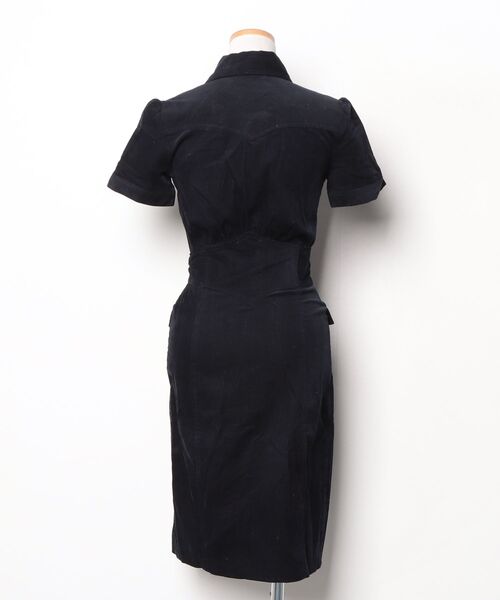 「DIANE von FURSTENBERG」 シャツワンピース 2 ネイビー レディース_画像2