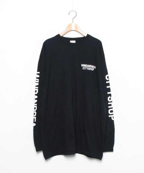 ウィンダンシー SEAロゴ 長袖カットソー ブラック Lサイズ WIND AND SEA（ウィンダンシー） 長袖カットソー L ブラック