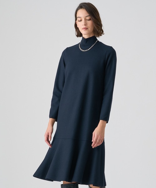 ANAYI（アナイ） 長袖ワンピース 36 ネイビー レディース : ZOZOTOWN