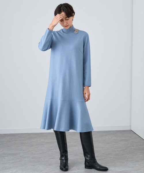 ANAYI（アナイ） 長袖ワンピース 36 ネイビー レディース : ZOZOTOWN