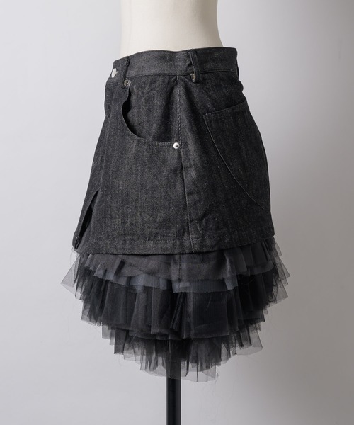 「J1U by LA BELLE ETUDE」 ミニスカート FREE ブラック レディース_画像3