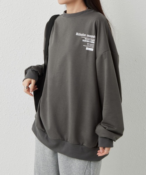 「MAISON DE THERESE」 スウェットカットソー L ダークグレー レディースの画像8