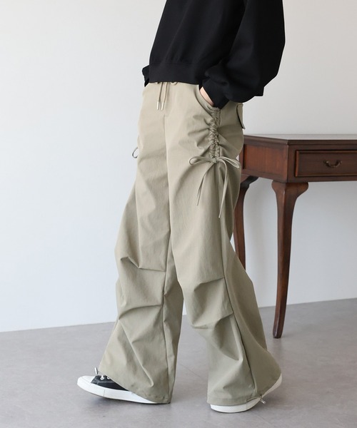 「BLUEEAST」 カーゴパンツ MEDIUM チャコールグレー レディース_画像2