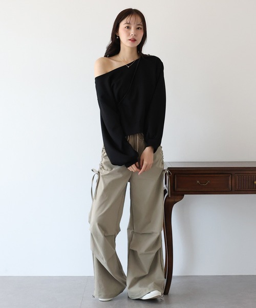 「BLUEEAST」 カーゴパンツ MEDIUM チャコールグレー レディース_画像7