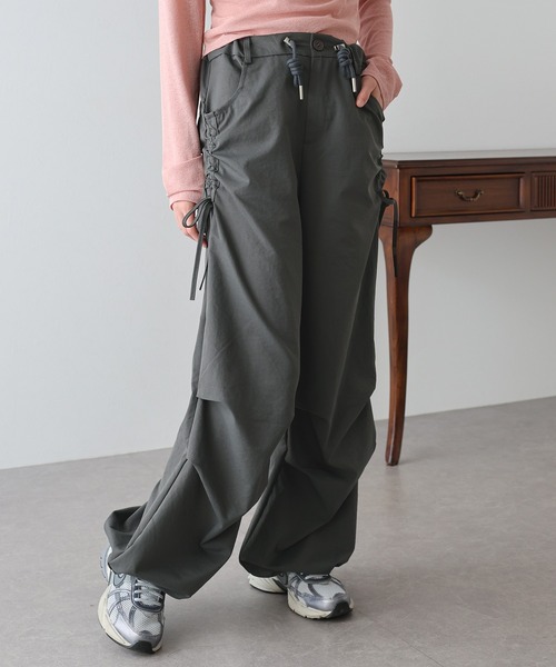 「BLUEEAST」 カーゴパンツ MEDIUM チャコールグレー レディース_画像8
