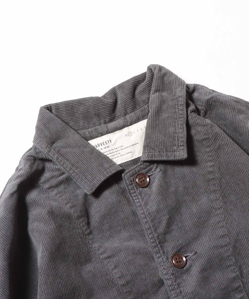「HARVESTY」 コーデュロイジャケット 2 アイボリー メンズ_画像2