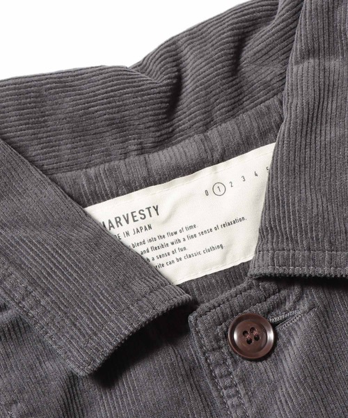「HARVESTY」 コーデュロイジャケット 2 アイボリー メンズ_画像3