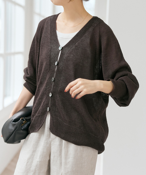 Spick＆Span（スピック アンド スパン） カーディガン コットンリネン