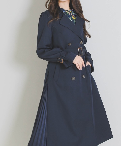 ネイビー トレンチコート サイドファスナー付き Perfect Suit FActory（パーフェクト スーツ ファクトリー） トレンチ