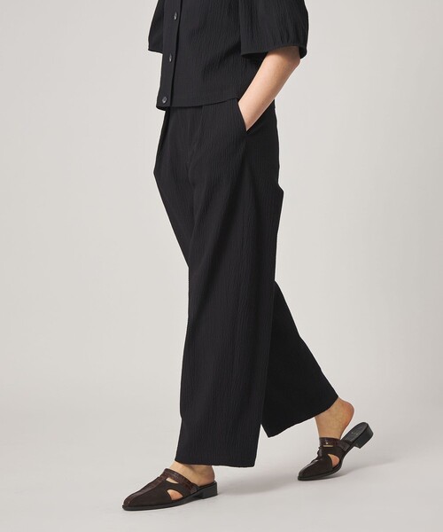 ワイドパンツ パンツ 「Steven Alan」リップル コットン タック トラウザーズ レディースの画像